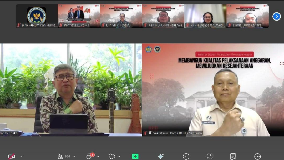 Tingkatkan Kualitas Anggaran, BGN Kepahiang dan Kemenkeu Selenggarakan Webinar Literasi Keuangan